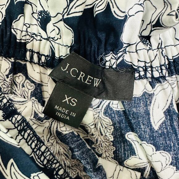 J.Crew Tie Shoulder Poplin Dress in Magnolia Floral Navy BG490 Size XS - Picture 3 of 8